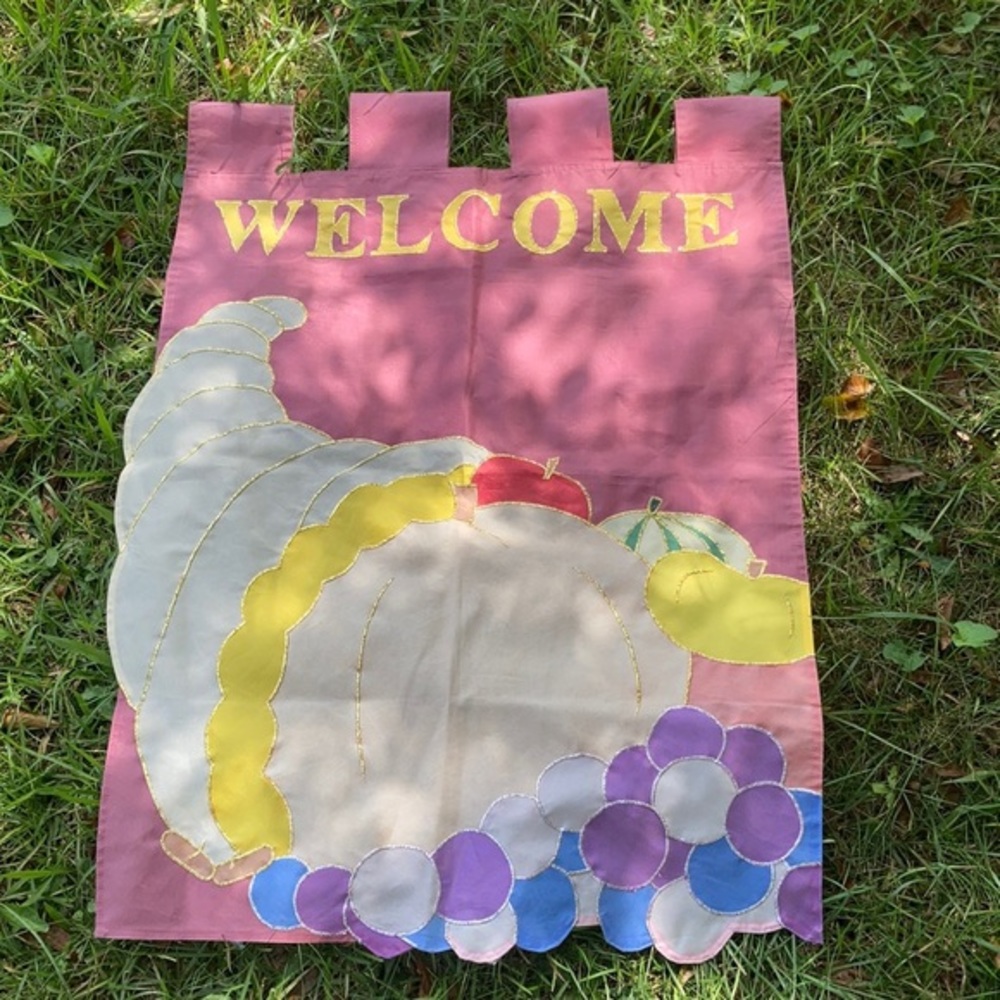 JetMax fall Thanksgiving cornucopia yard flag
